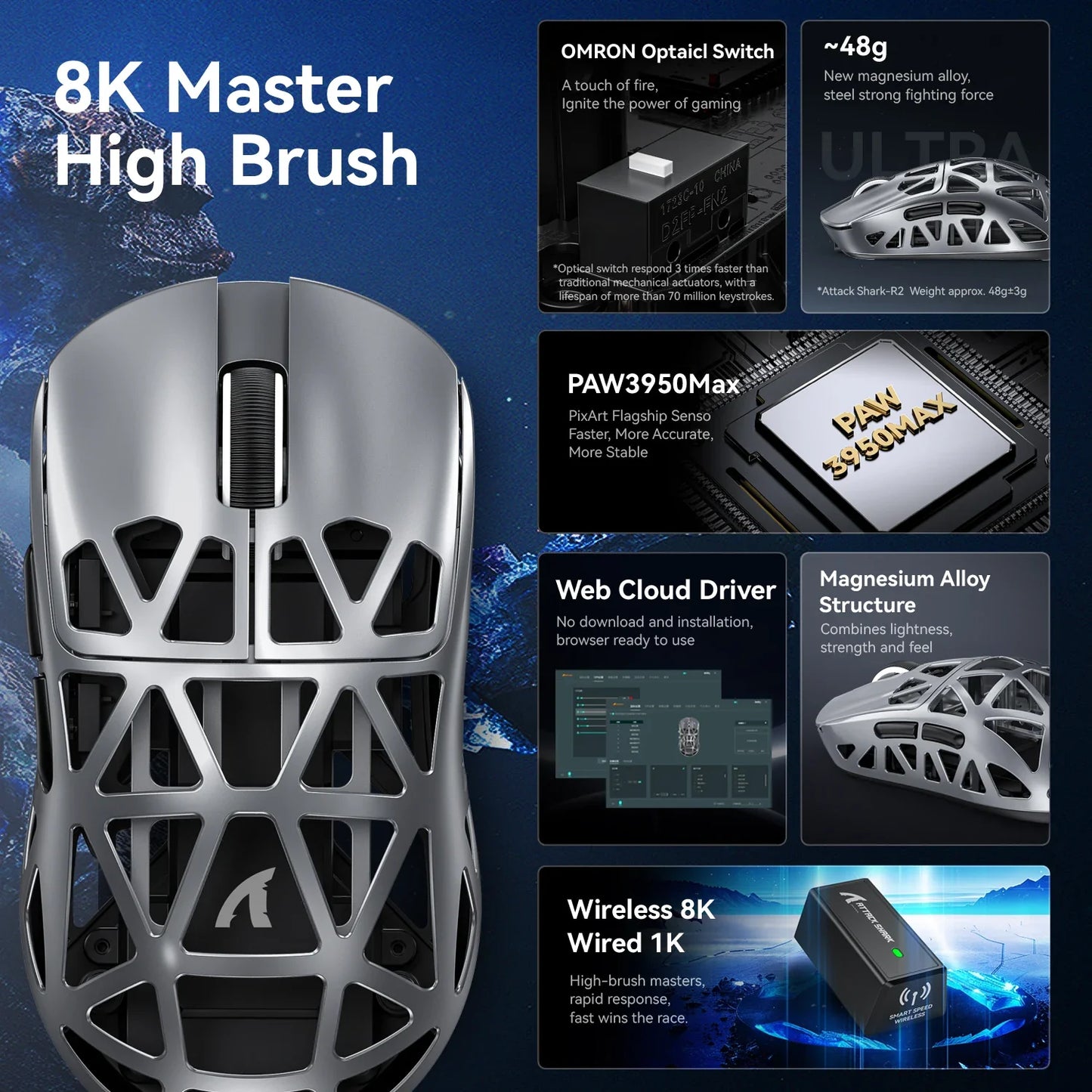 Attack Shark R2 Gaming Mouse